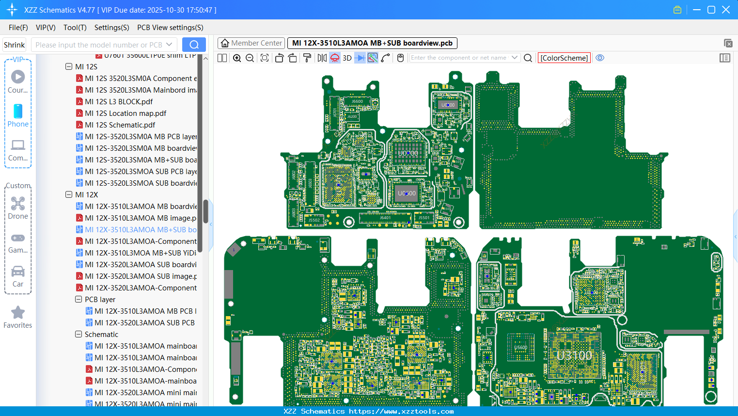 Xiaomi MI 12X-3510L3AMOA MB+SUB Boardview